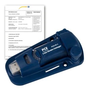 Accéléromètre PCE-VD 3-ICA avec certificat d'étalonnage ISO