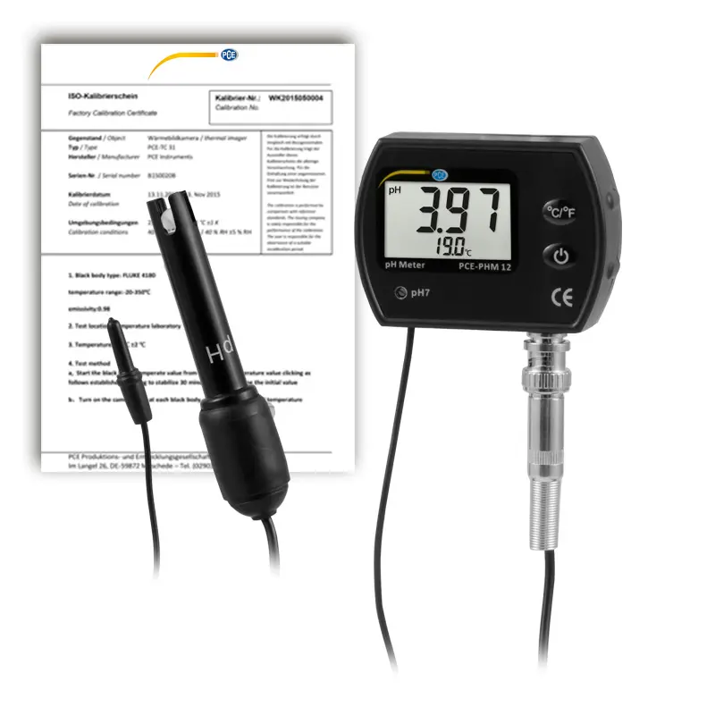 Analyseur d'eau PCE-PHM 12-ICA avec certificat d'étalonnage ISO