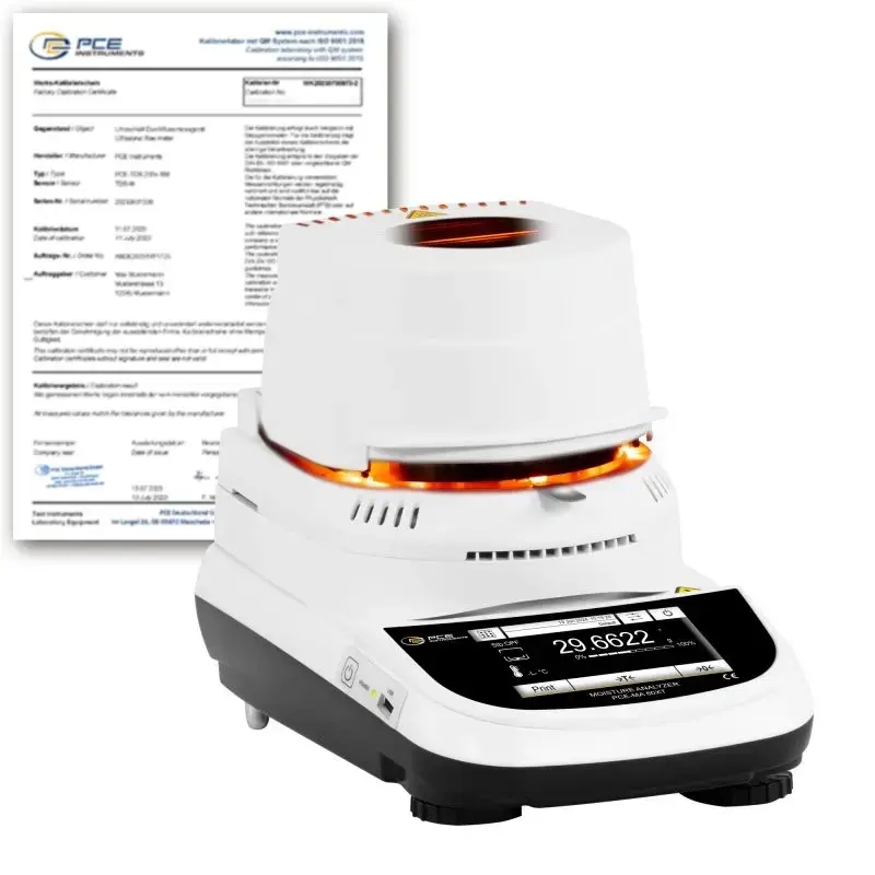 Appareil de mesure d’humidité PCE-MA 60XT-ICA avec certificat d'étalonnage ISO