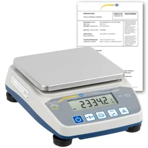 Balance de base PCE-BSH 6000 avec certificat d'étalonnage ISO