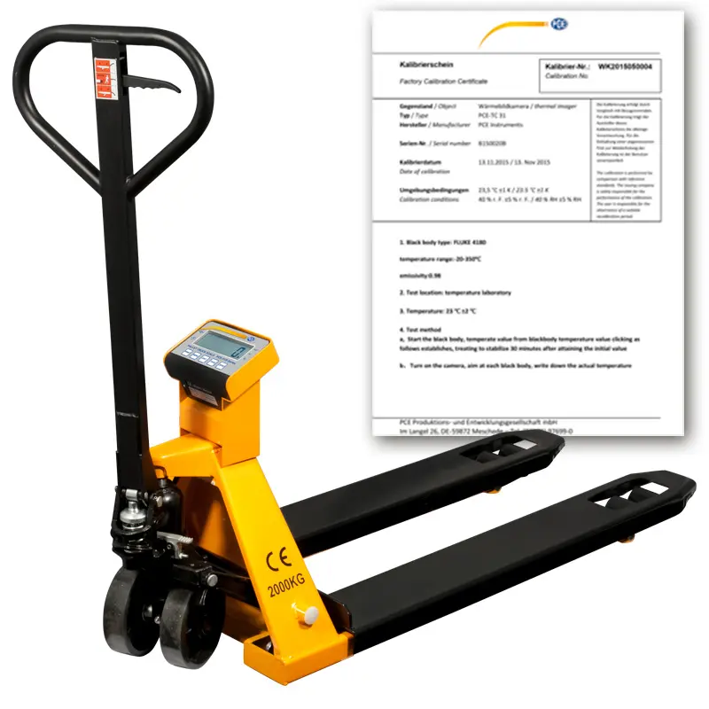 Balance de plancher PCE-PTS 1N-ICA avec certificat d’étalonnage ISO