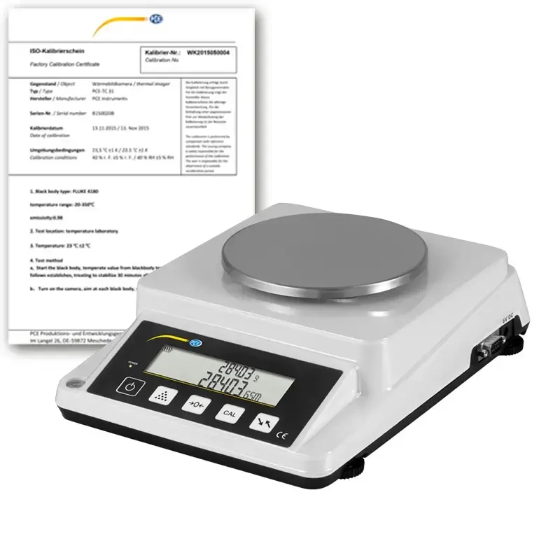 Balance pour papier PCE-DMS 310-ICA avec certificat d'étalonnage ISO