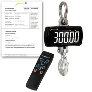 Balance suspendue PCE-CS 300LD avec certificat d'étalonnage ISO