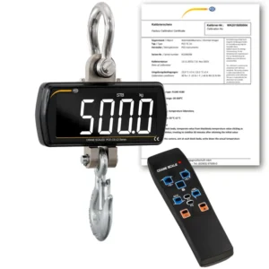 Balance suspendue PCE-CS 500LD avec certificat d'étalonnage ISO