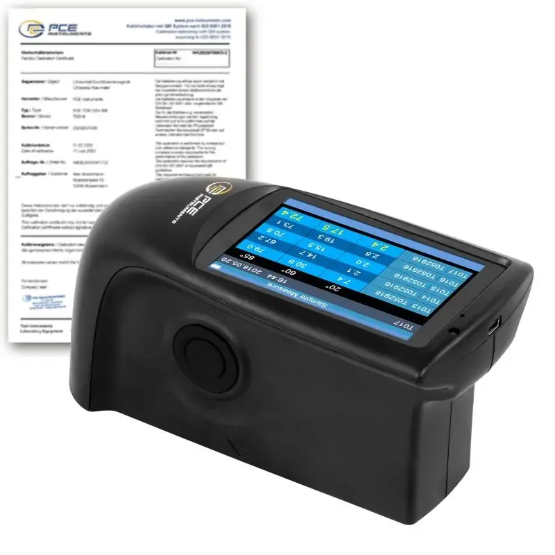 Brillancemètre PCE-PGM 100-ICA avec certificat d'étalonnage ISO
