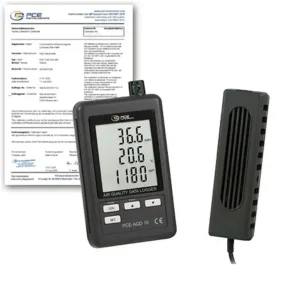 Capteur de CO2 professionnel PCE-AQD 10-ICA avec certificat d'étalonnage ISO