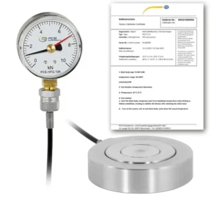 Cellule de charge hydraulique PCE-HFG 10K-E100-ICA avec certificat d'étalonnage ISO