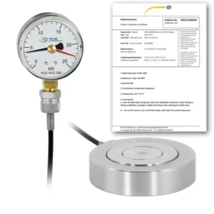 Cellule de charge hydraulique PCE-HFG 25K-E100 avec certificat d'étalonnage ISO