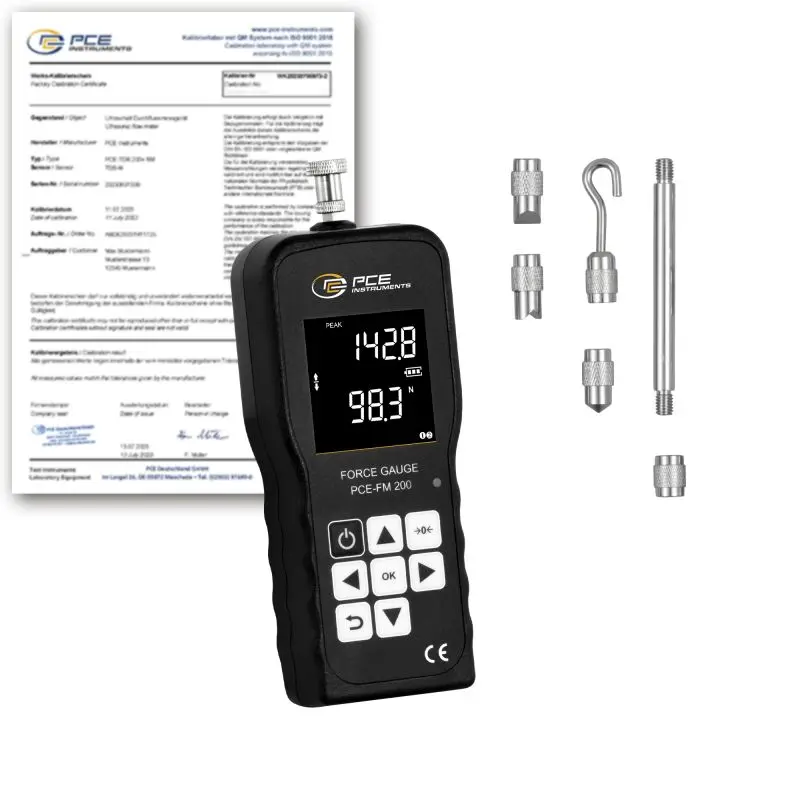 Cellule de charge PCE-FM 200-ICA avec certificat d'étalonnage ISO