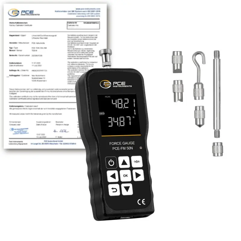 Cellule de charge PCE-FM 50N-ICA avec certificat d'étalonnage ISO
