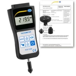 Compte-tours PCE-T 236-ICA avec certificat d'étalonnage ISO inclus