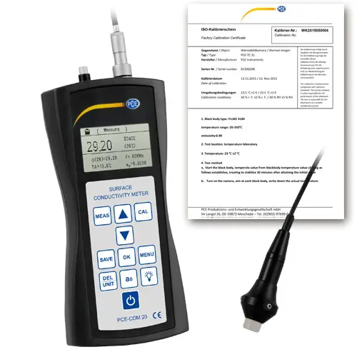 Conductimètre pour métaux non ferreux PCE-COM 20-ICA avec certificat ISO