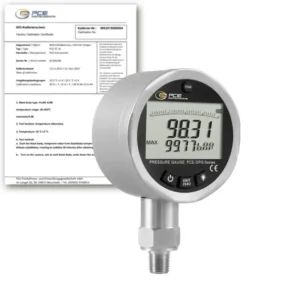 Contrôleur de pression PCE-DPG 100-ICA avec certificat d'étalonnage ISO