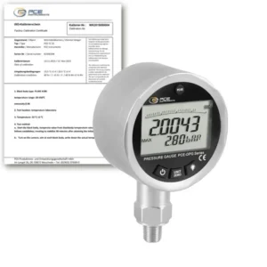 Contrôleur de pression PCE-DPG 3-ICA avec certificat d'étalonnage ISO