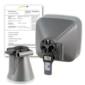 Débitmètre PCE-VA 20-SET-ICA avec certificat d'étalonnage ISO