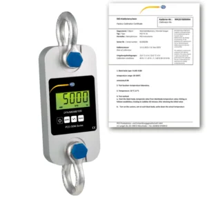 Dynamomètre de traction PCE-DDM 5WI-ICA avec certificat d'étalonnage ISO