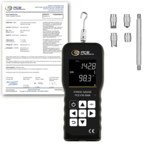 Dynamomètre PCE-FM 500N-ICA avec certificat d'étalonnage ISO