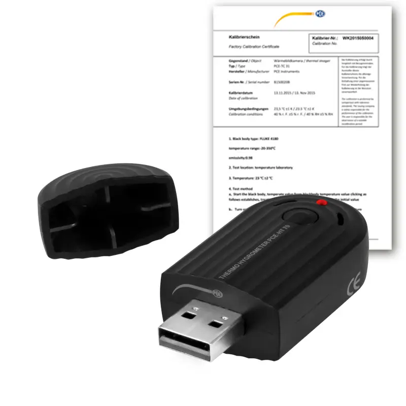 Enregistreur de données PCE-HT 70-ICA avec certificat d'étalonnage ISO