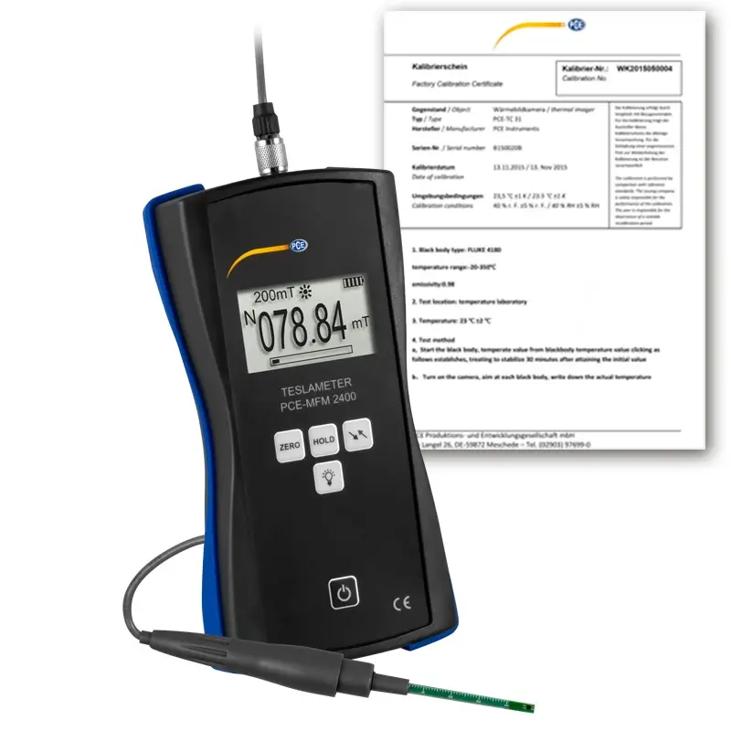 Magnétomètre PCE-MFM 2400-ICA avec certificat d'étalonnage ISO
