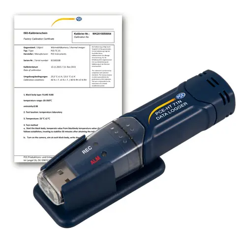 Mesureur climatologique PCE-HT 71N-ICA avec certificat d'étalonnage ISO