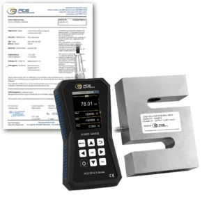 Mesureur de force PCE-DFG 500 X-ICA avec certificat d'étalonnage ISO