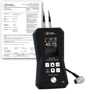 Mesureur par ultrasons PCE-TG 150A F25-ICA avec certificat d'étalonnage ISO
