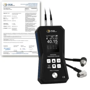 Mesureur par ultrasons PCE-TG 150A-ICA avec certificat d'étalonnage ISO