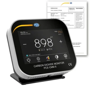 Moniteur de CO2 de paillasse PCE-CMM 8-ICA avec certificat d'étalonnage ISO