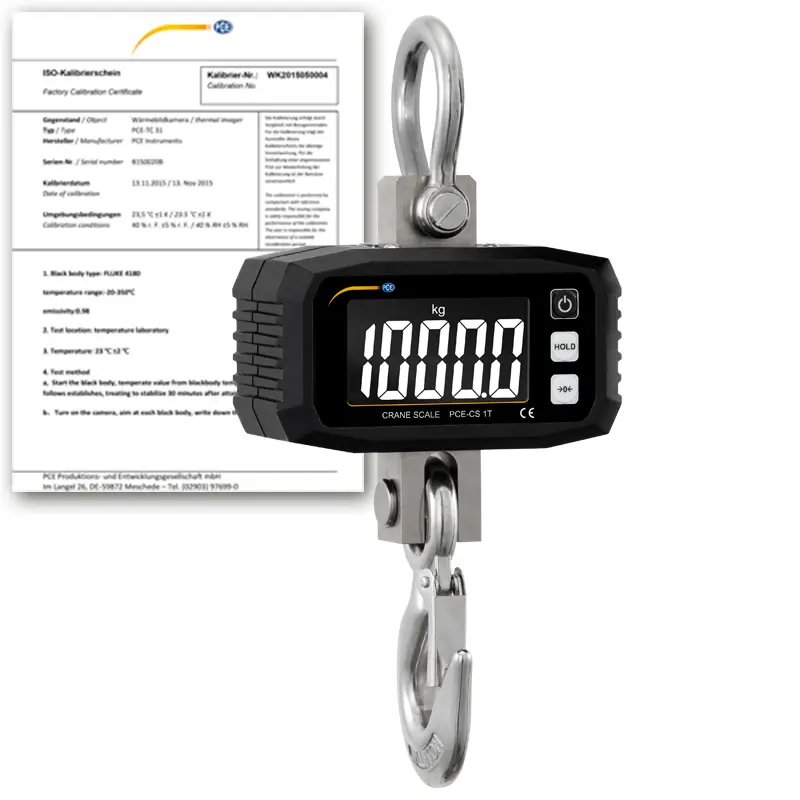 Peson PCE-CS 1T-ICA avec certificat d’étalonnage ISO