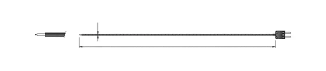 Sonde de température filaire TF-120 type K