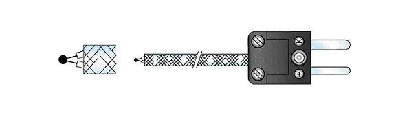 Sonde filaire pour hautes températures TF-121 type K