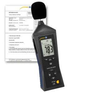 Sonomètre PCE-322A avec certificat d'étalonnage ISO