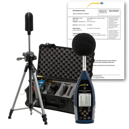 Sonomètre PCE-430-EKIT-ICA avec kit pour des mesures en extérieur ISO