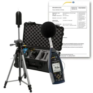 Sonomètre PCE-432-EKIT-ICA avec kit pour extérieur et certificat ISO