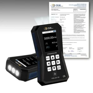Stroboscope PCE-LES 103-ICA avec certificat d'étalonnage ISO