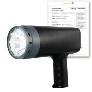 Stroboscope PCE-OM 15-ICA avec certificat d'étalonnage ISO