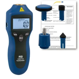 Tachymètre PCE-DT 65-ICA avec certificat d'étalonnage ISO