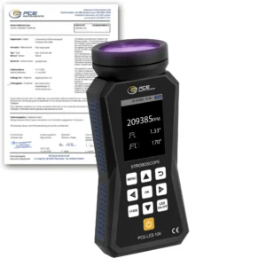 Tachymètre PCE-LES 108UV-385-ICA avec certificat d'étalonnage ISO