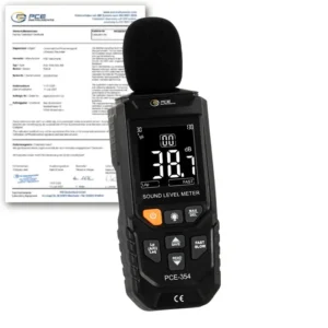 Testeur de son PCE-354-ICA avec certificat d'étalonnage ISO