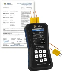 Thermomètre PCE-T 420-ICA avec certificat d'étalonnage ISO