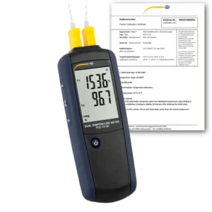 Thermomètre PCE-T312N-ICA avec certificat d'étalonnage ISO