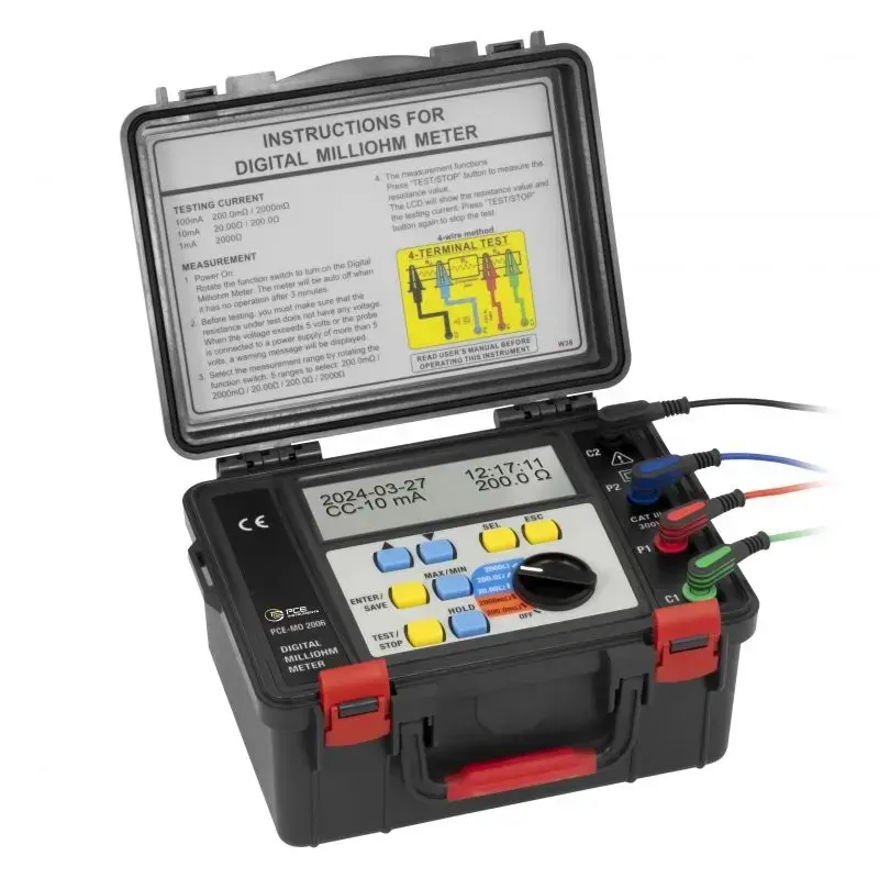 Vérificateur de milliohms PCE-MO 2006